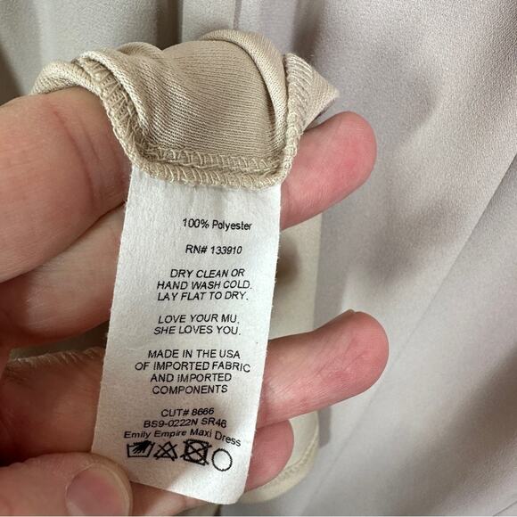 Show Me Your MuMu Gray Empire Waist Gown Large - Picture 8 of 11